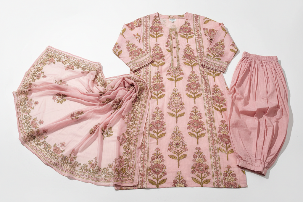 Cotton Kurta Set - Pastel Dreams
