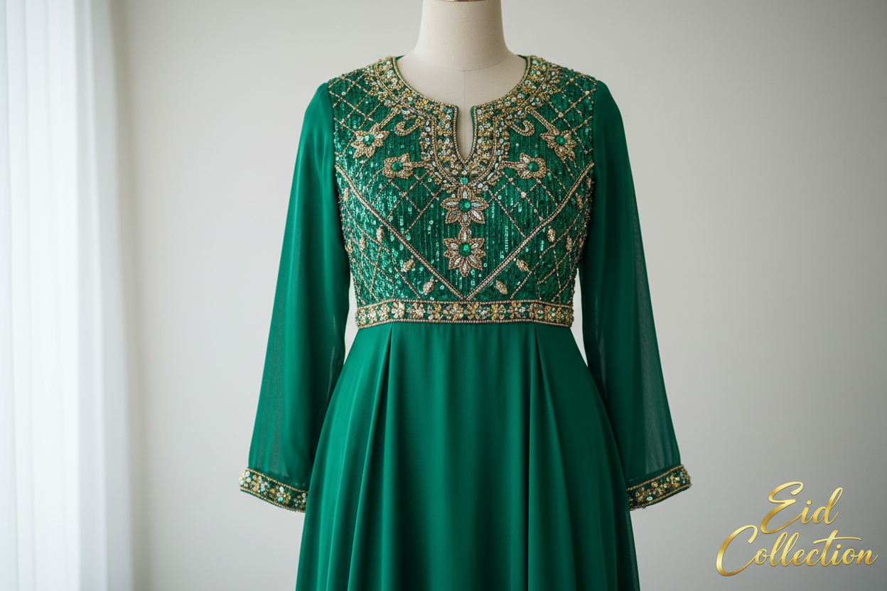 Festive Dress - Emerald Grace